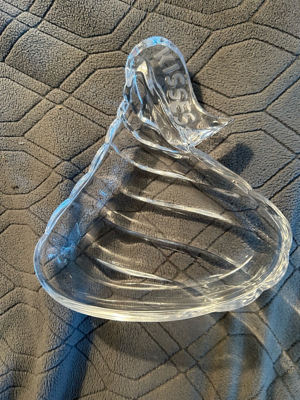 Vintage Clear Glass Hershey Kisses Shaped Candy Dish - Clear